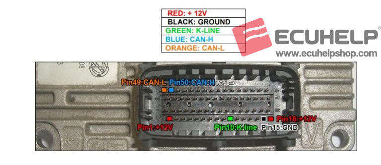 ECUHELP KT200II Program IAW 5SF3.M2 Pinout and Boot mode