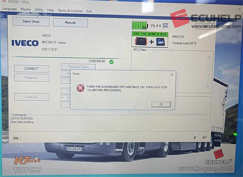 KT200II Read Write Iveco Edc7uc31 boot and jtag/bdm mode-02