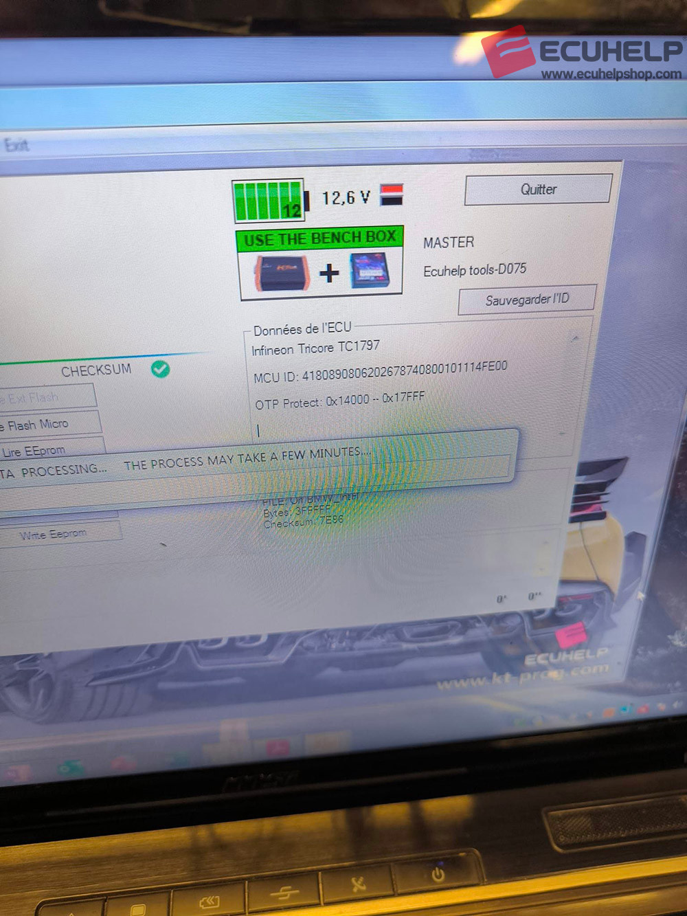 KT200 II ECU Programmer Read Write EDC17C50 BMW 318 F31 on Bench