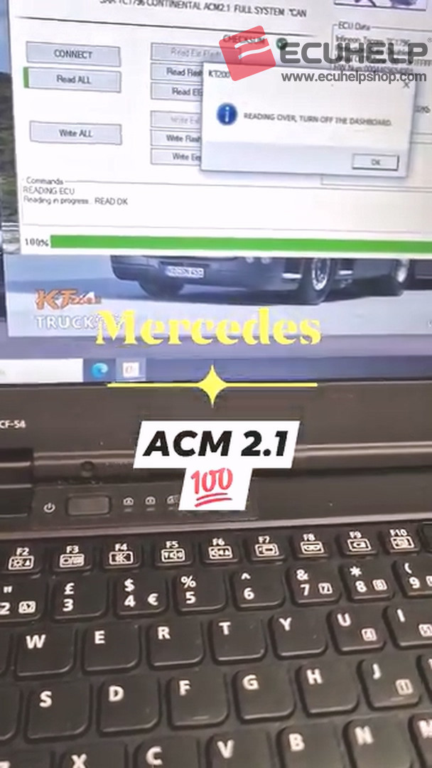 KT200II Read Mercedes Continental ACM2.1 Pinout Mode-06