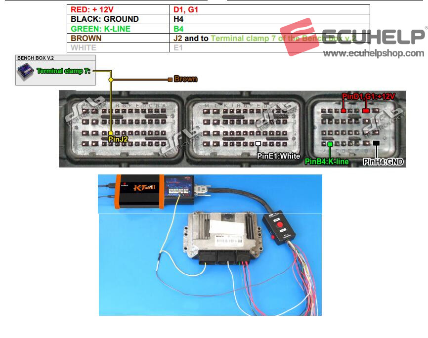 KT200II Read Write Renault Master EDC16C36 on Bench-02