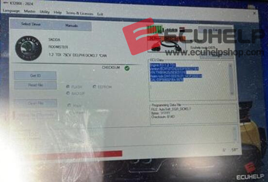 ECUHELP KT200II Read write dcm3.7 vag 1.2 tdi via obd-01