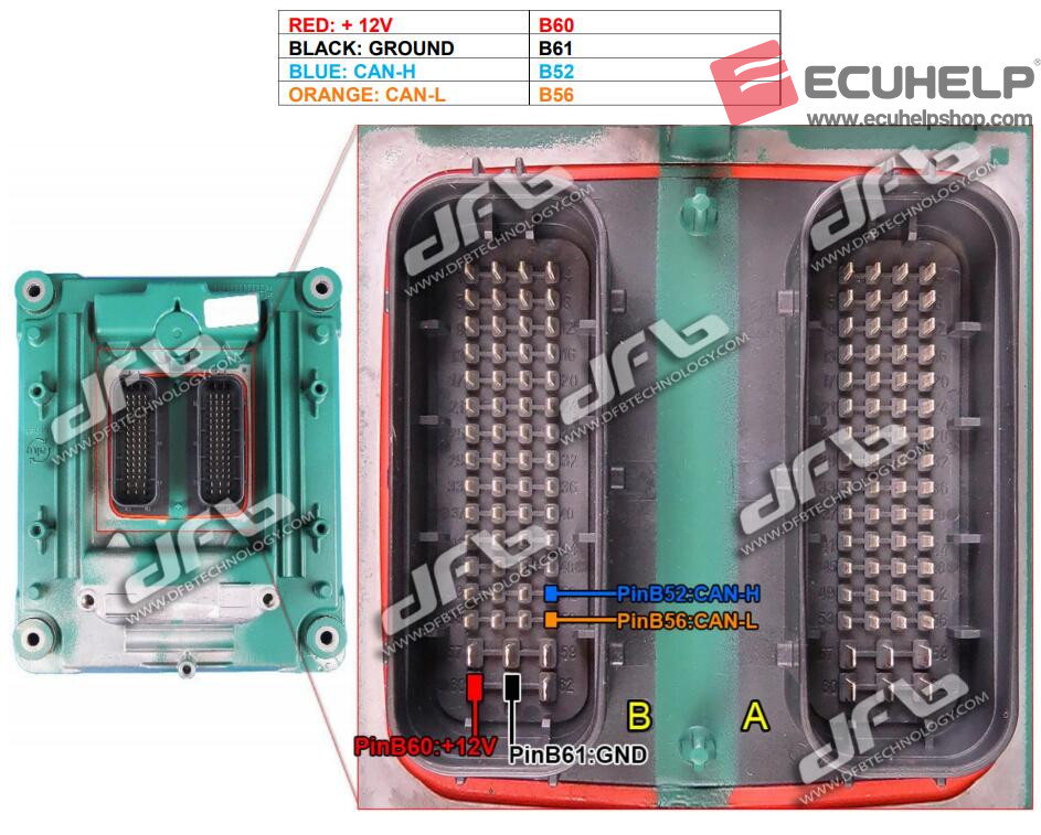 KT200II read/write Volvo trw ems 2.4 on Bench-04