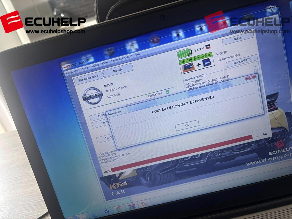 KT200II Write Qashqai 2020 MD1CS006 on Bench-04