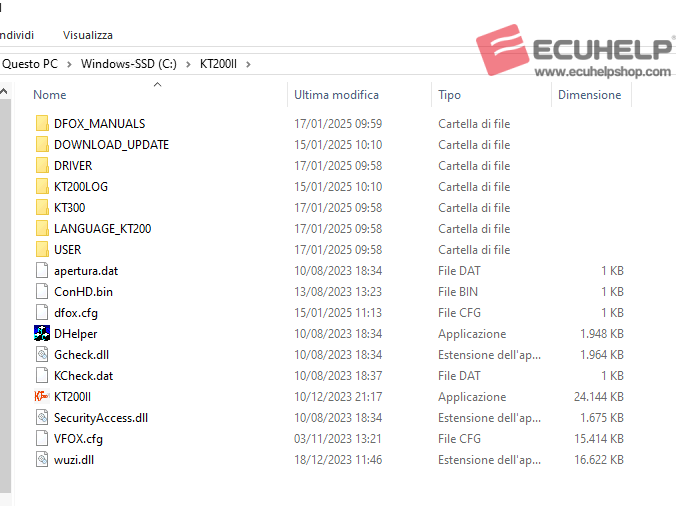 Solve ECUHELP KT200II Not Open Because of a Missing File-04